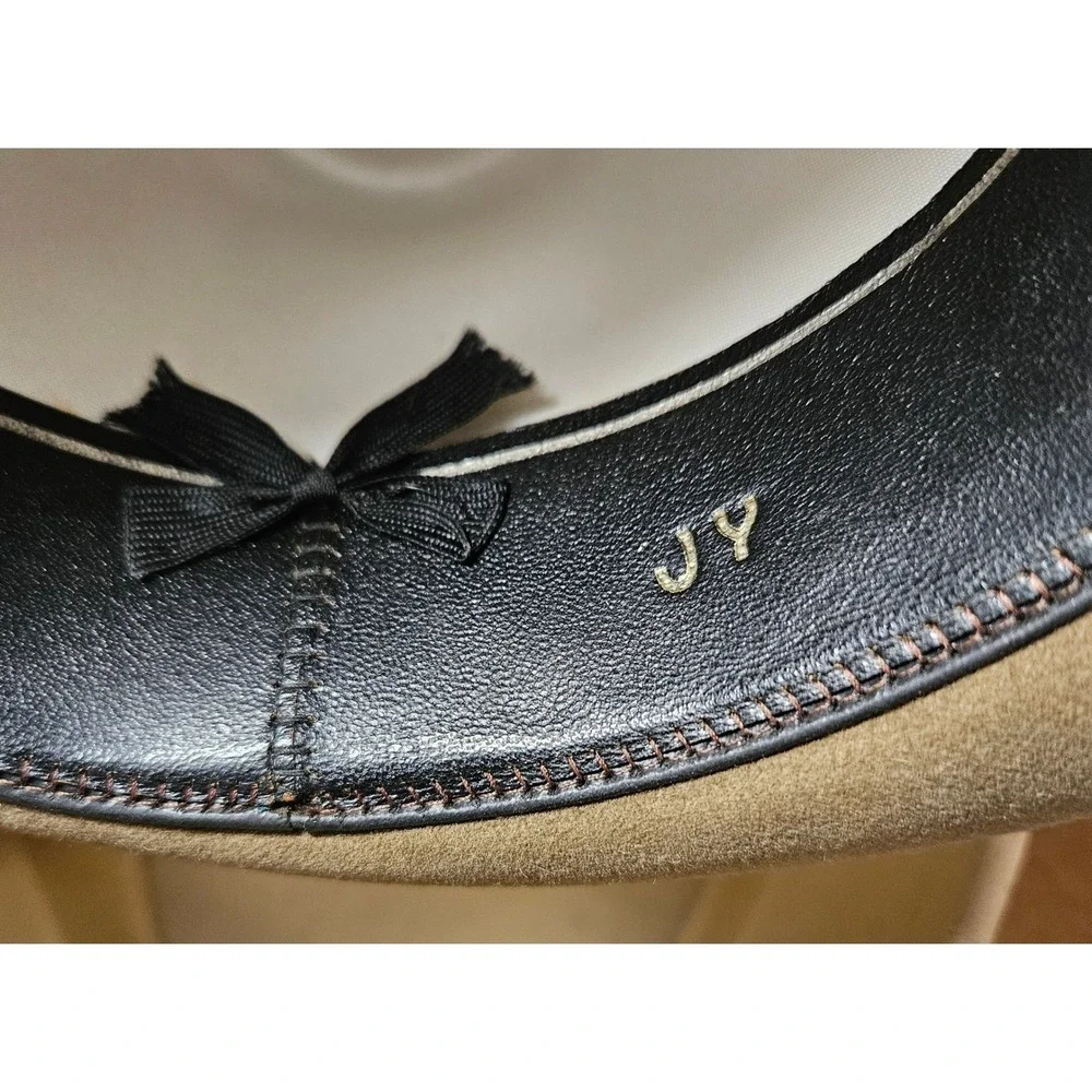 DOBBS New York Men's Fedora Hat Brown Felt Black Band Feather Accent 6 3/4 Small